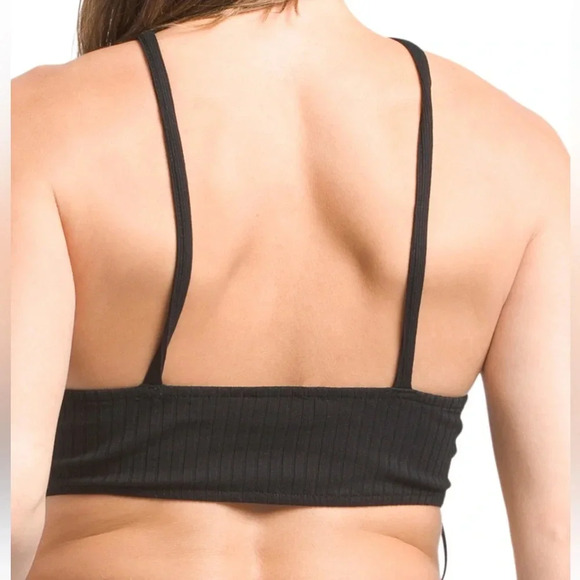 Zara bodysuit halter size L black. New with tags - Picture 4 of 4